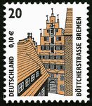 Dauerbriefmarkenserie „Sehenswürdigkeiten”: Böttcherstraße Bremen