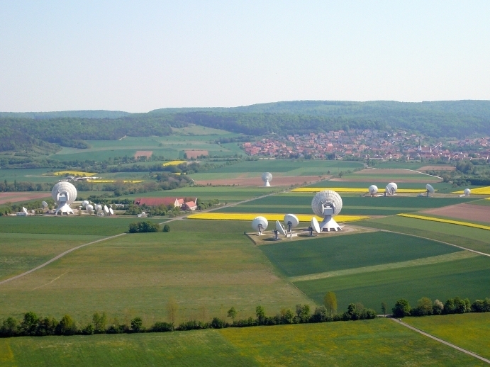 Erdfunkstelle Fuchsstadt, Luftaufnahme