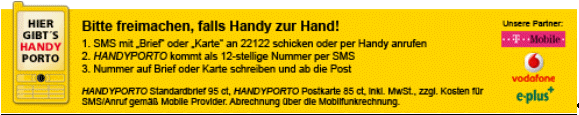 Handyporto Hinweis