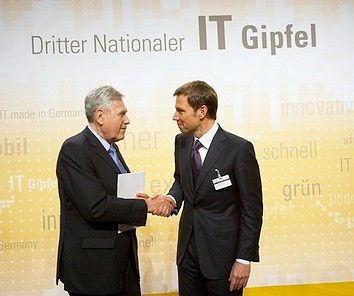 3. IT-Gipfel BMin Glos und Tk-CEO Obermann