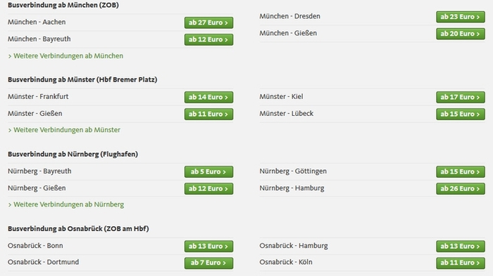 Preisbeispiele Postbus 2015