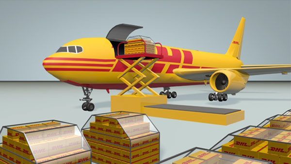 Grafik DHL-Express round the world