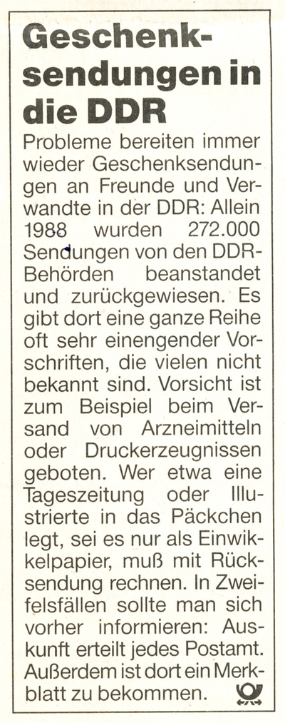 aus Zeitung für Postkunden 1/1989