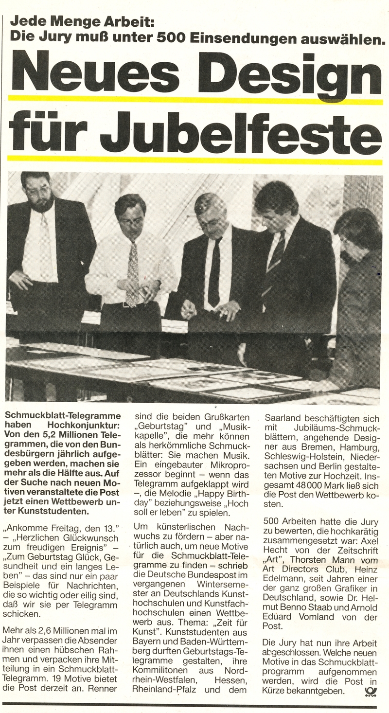 aus Zeitung für Postkunden 1/1989