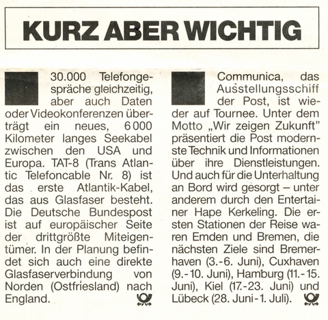 aus Zeitung für Postkunden 1/1989