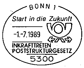 Besonderer Stempel Poststrukturgesetz